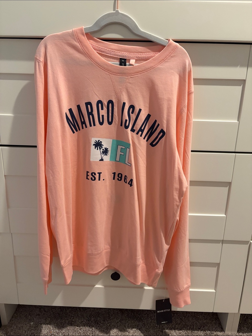 Graphic Long Sleeve Tee - Peach